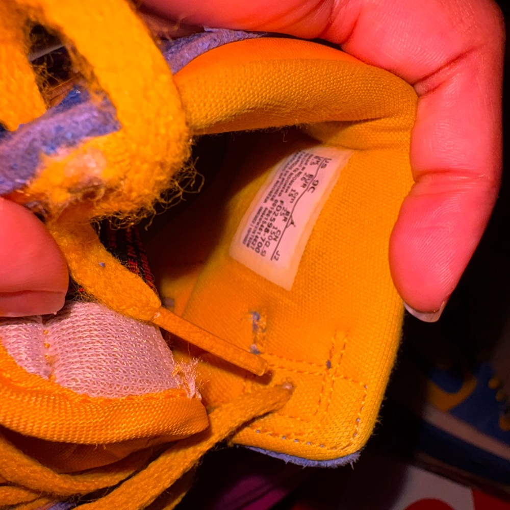 Vibrant Yellow and Blue Sneakers